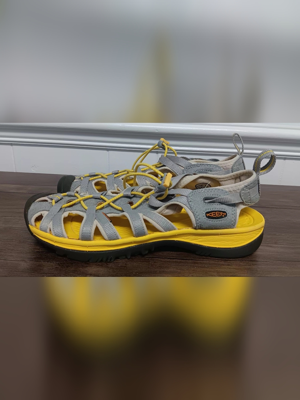 Keen Women's Gray and Yellow Waterproof Sport Sandals - Picture 3 of 7